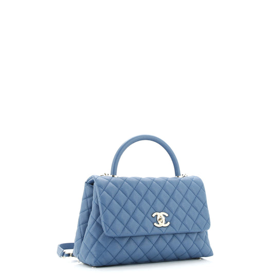 Chanel Coco Top Handle Bag Quilted Caviar Small